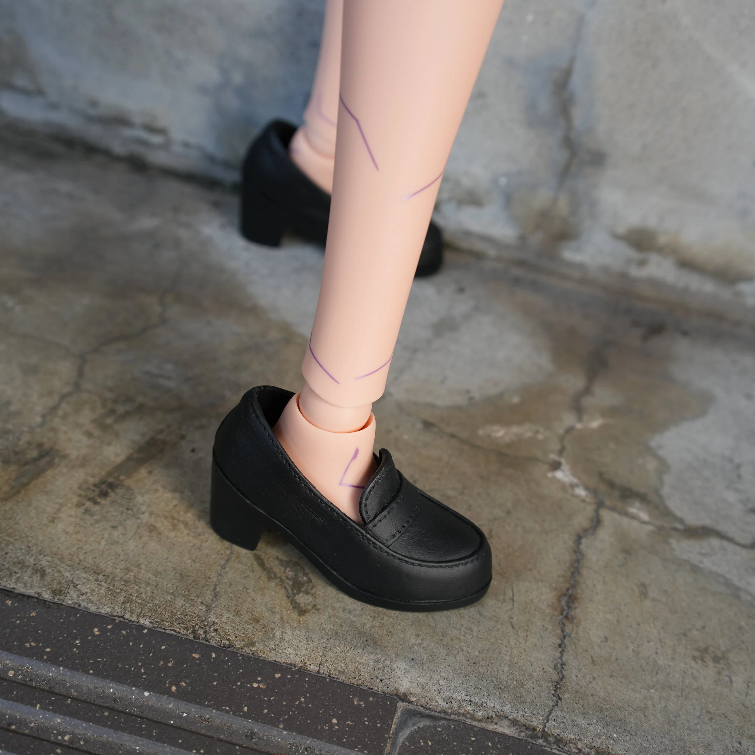 Girls Loafers (Vinyl Black) - Image 4