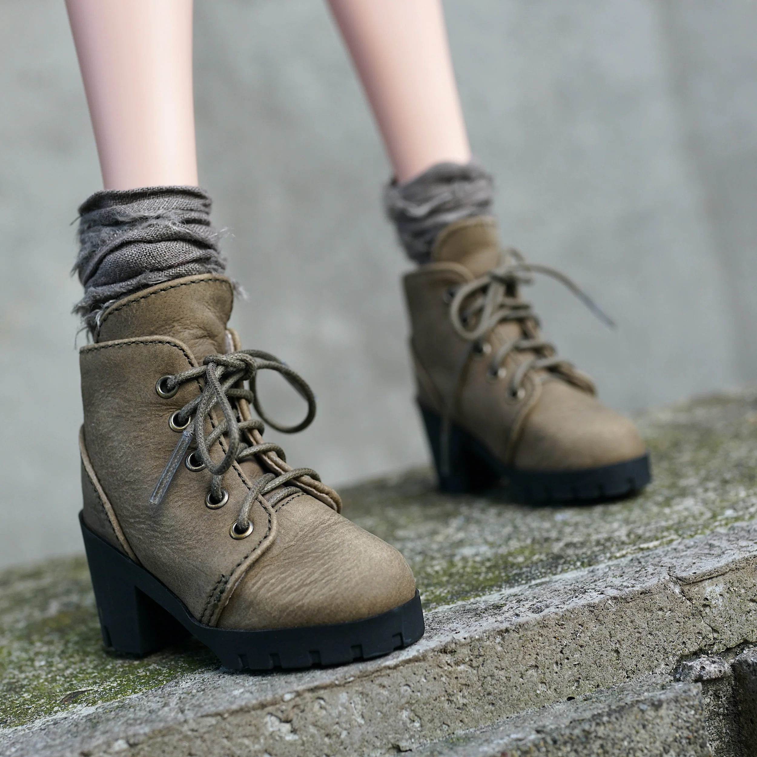 Lace Boots (Khaki) - Image 5