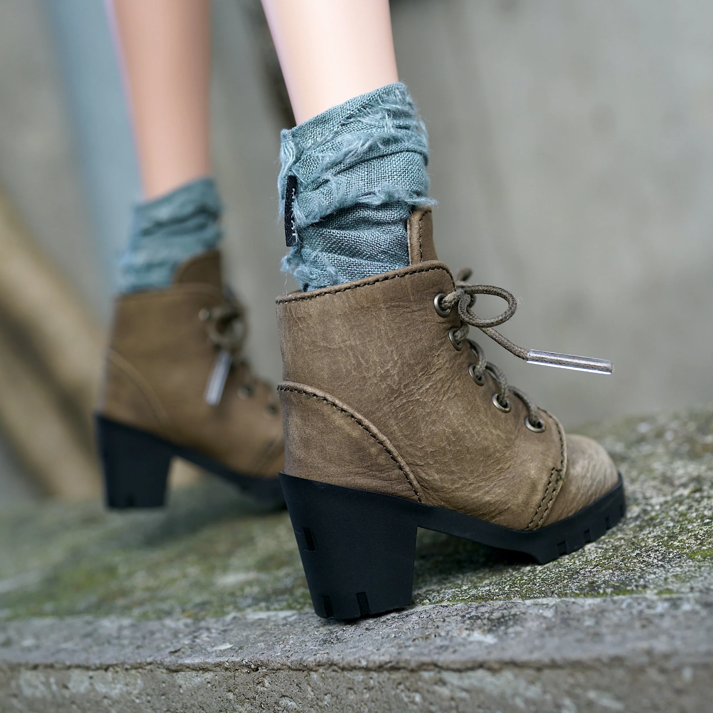 Lace Boots (Khaki) - Image 6