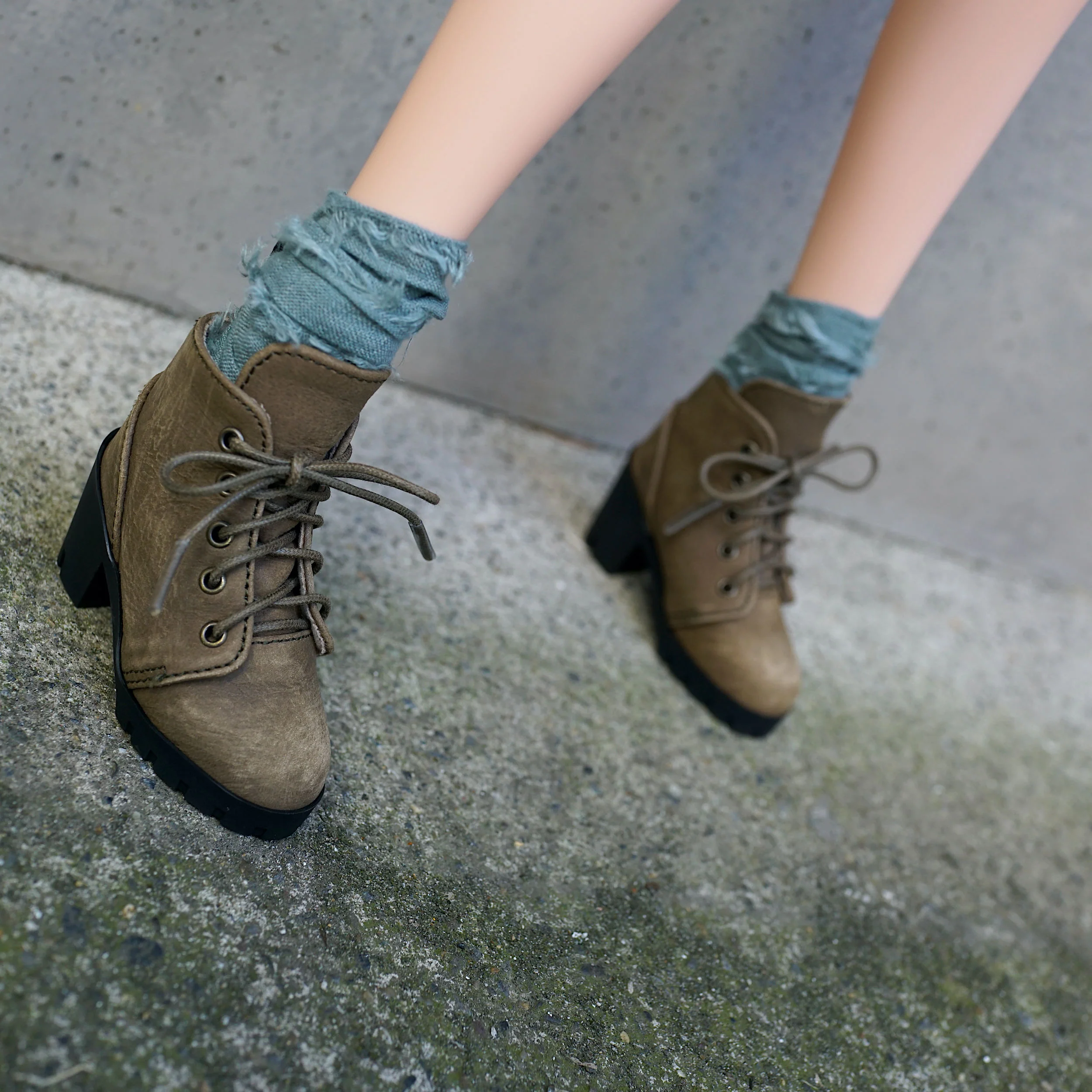 Lace Boots (Khaki) - Image 7
