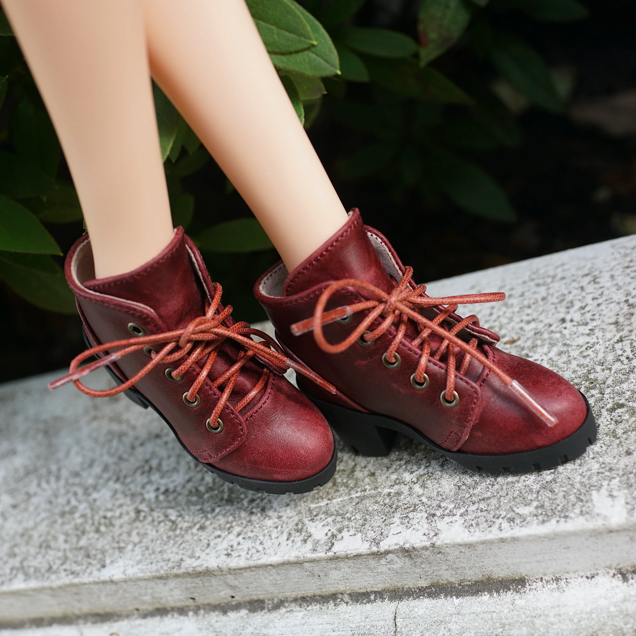 Lace Boots (Wine Red) - Image 12