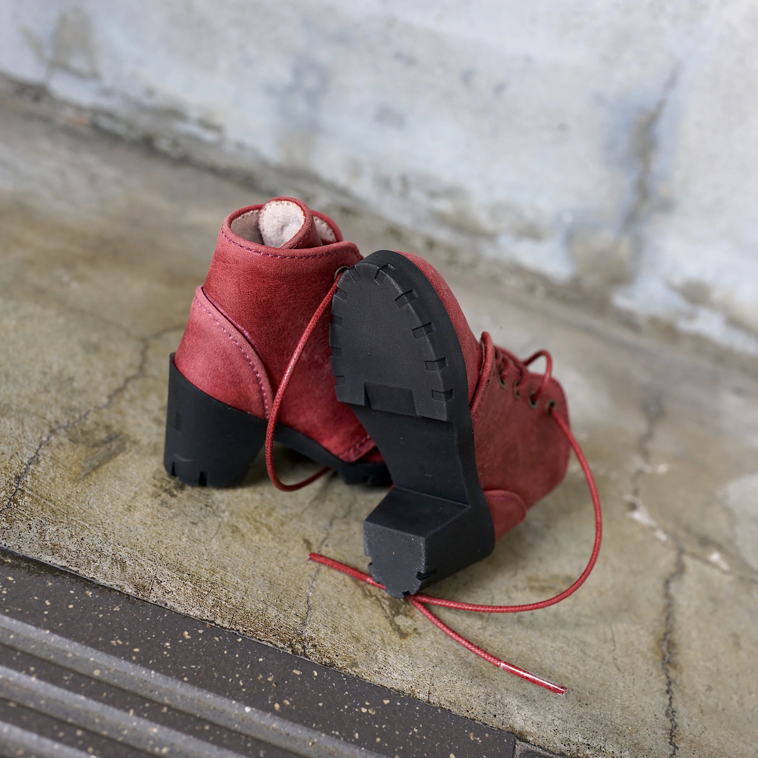 Lace Boots (Wine Red) - Image 4