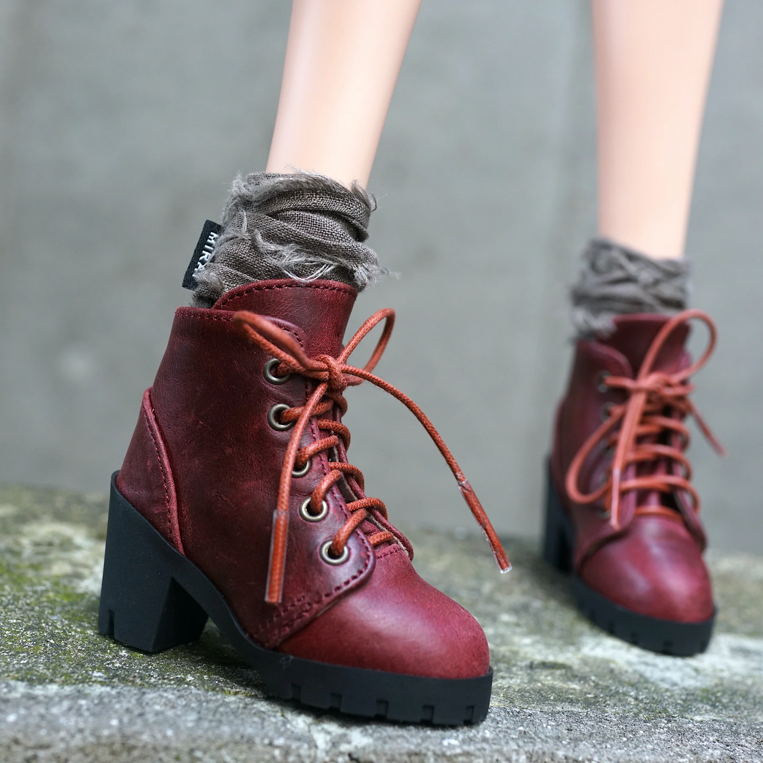 Lace Boots (Wine Red) - Image 7