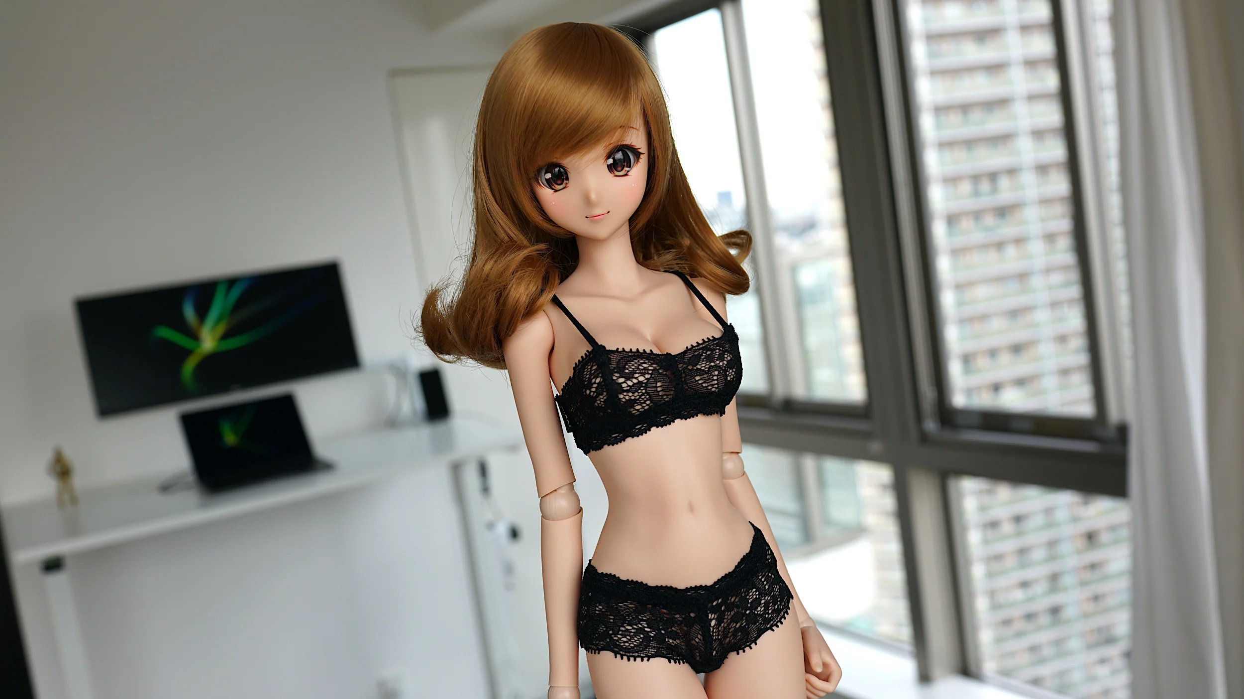 Lace Sports Bra Set (Black) - Image 12