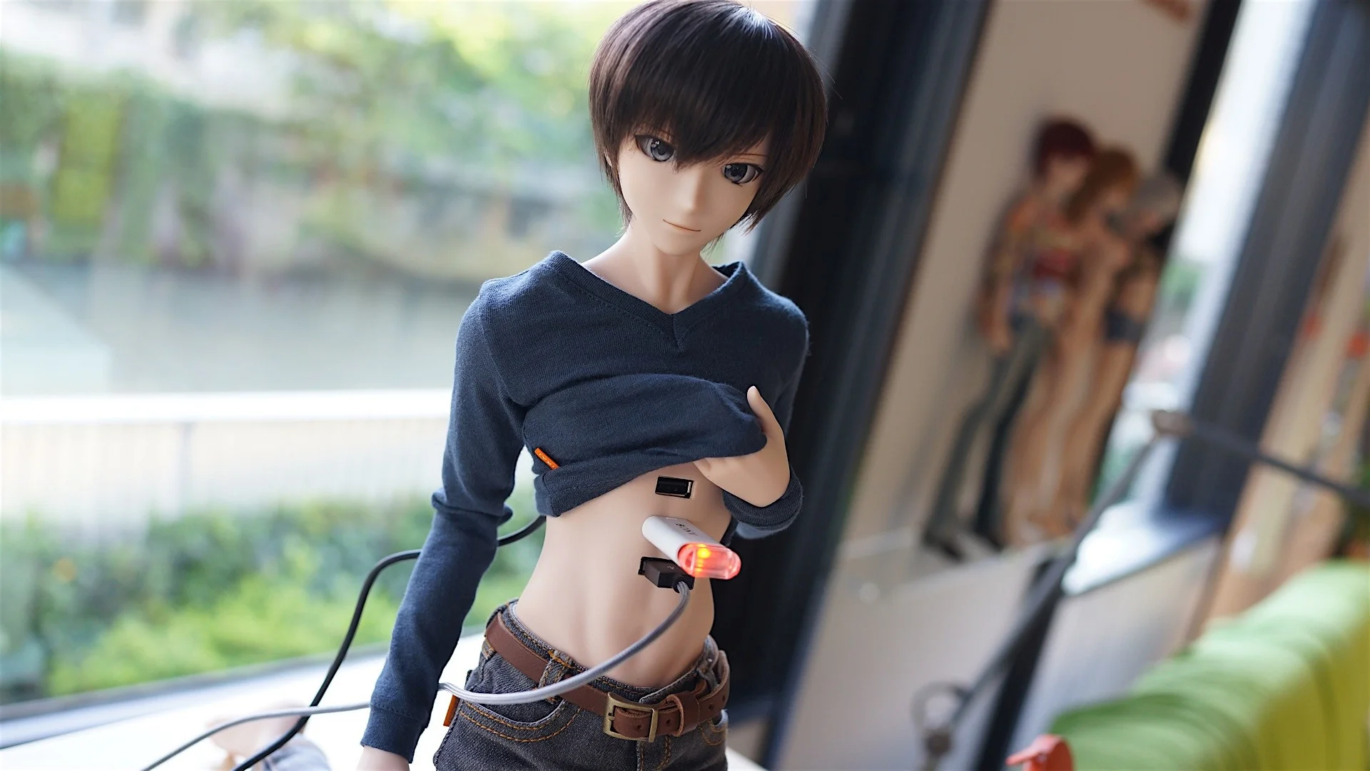 USB Hub Torso for Guys (Tea Color) - Image 4